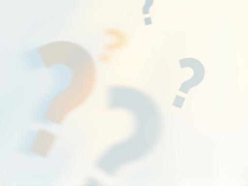 Abstract image featuring large, stylized question marks in varying sizes and opacity, suggesting inquiry and solutions.