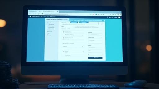Video thumbnail showing a computer screen with a web form for vehicle registration.