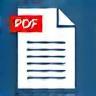 Stylized icon representing a PDF document file.